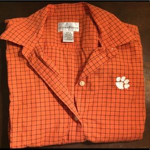 Orange Clemson Tiger Button-Up